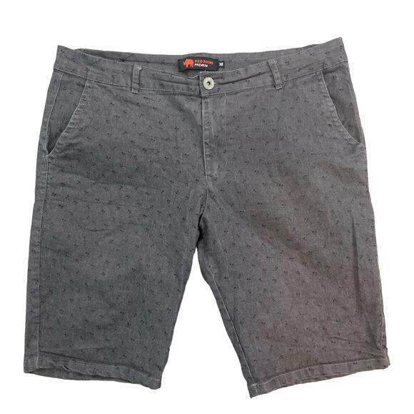 Red Rhino Men's Chino Shorts Gray Size 38 Casual Summer Button Closure‎ Multiple - Picture 1 of 13